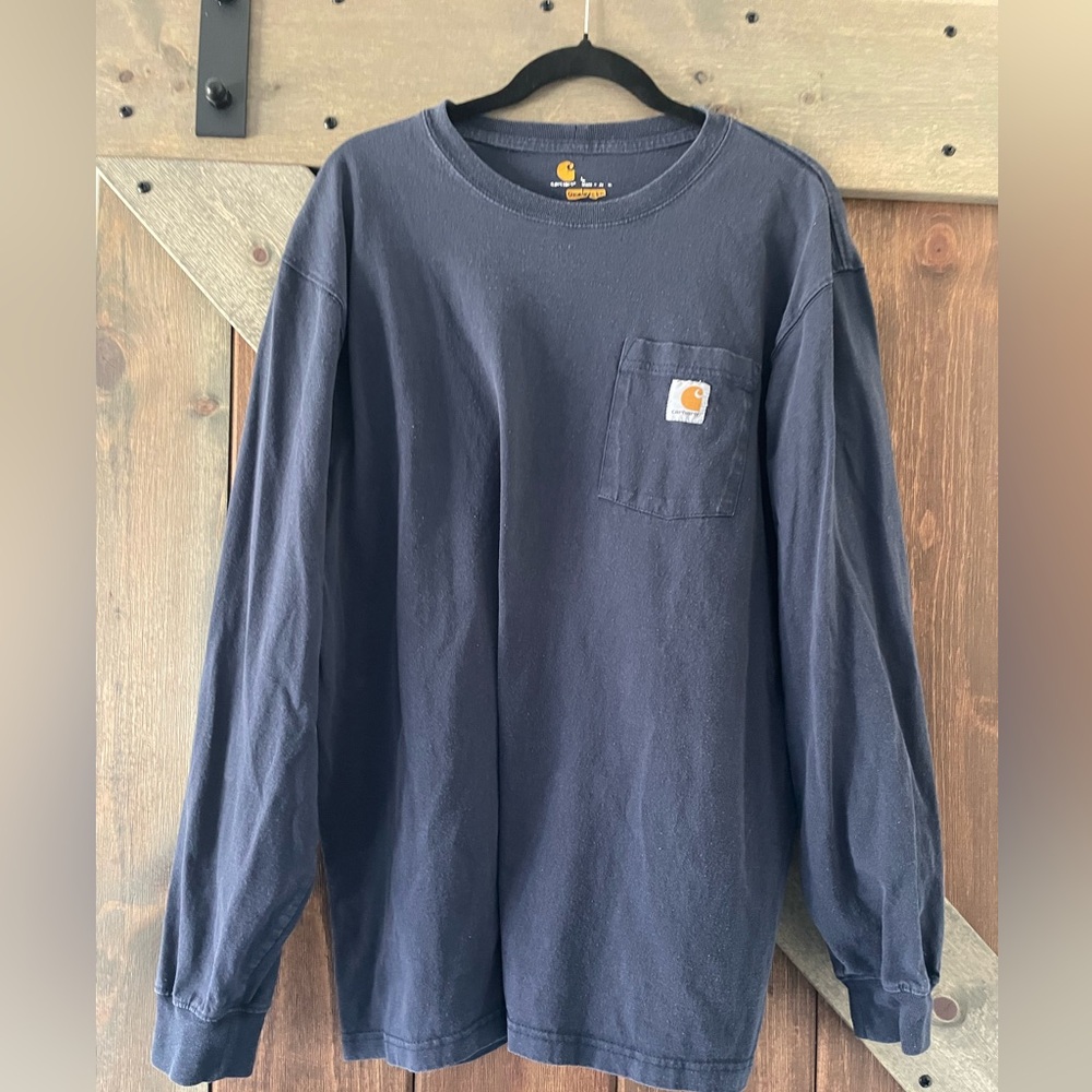 Carhartt Navy pocket Long Sleeve